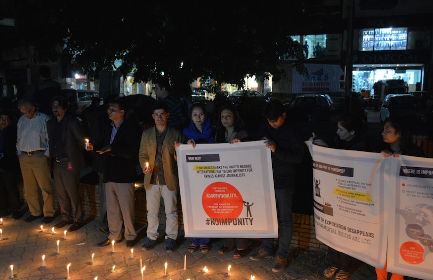 In remembrance: civil society members and journalists mark International Day to End Impunity; demand investigation into the cases of slain journalists