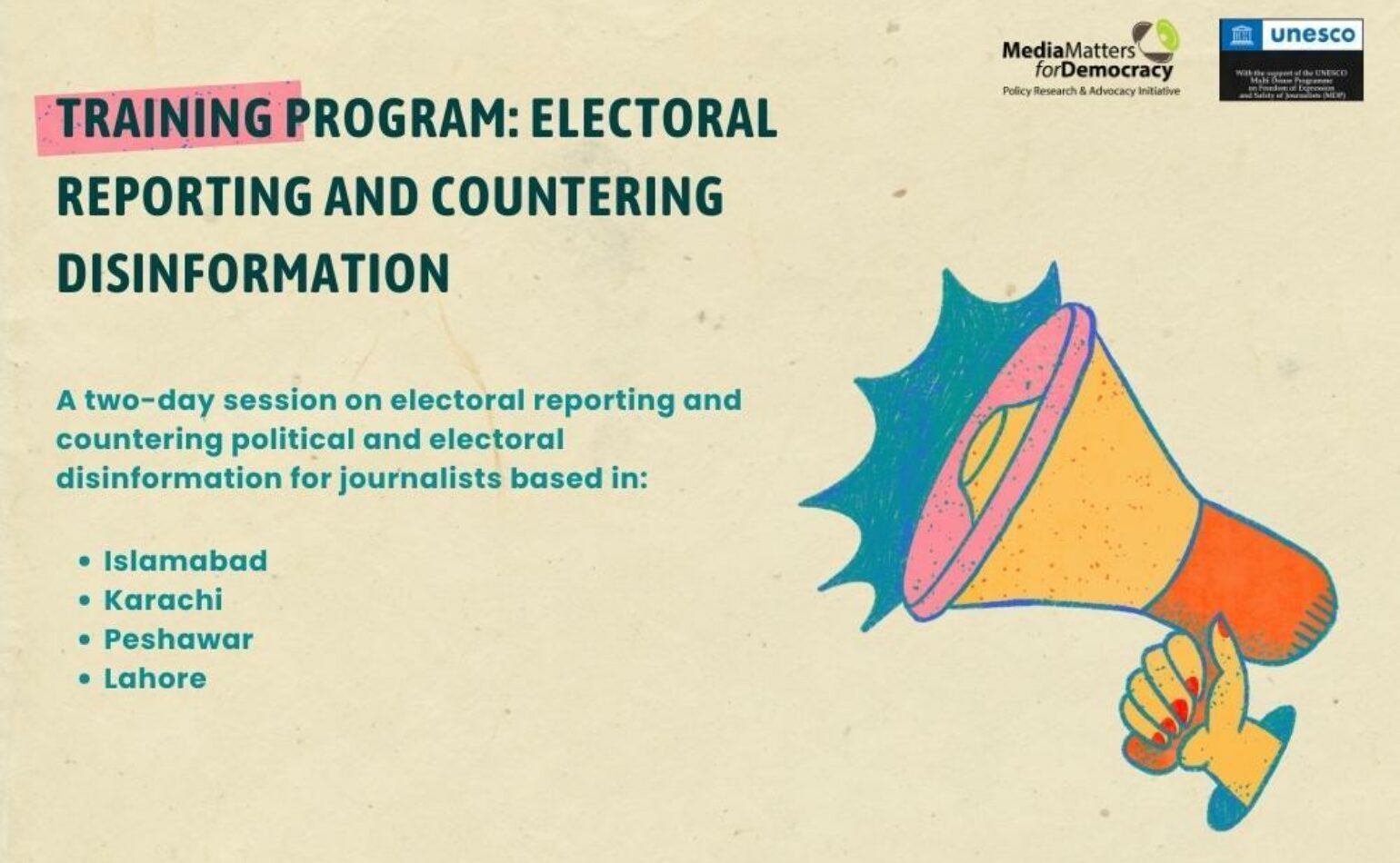 MMfD announces workshop on Election Reporting and Countering Disinformation