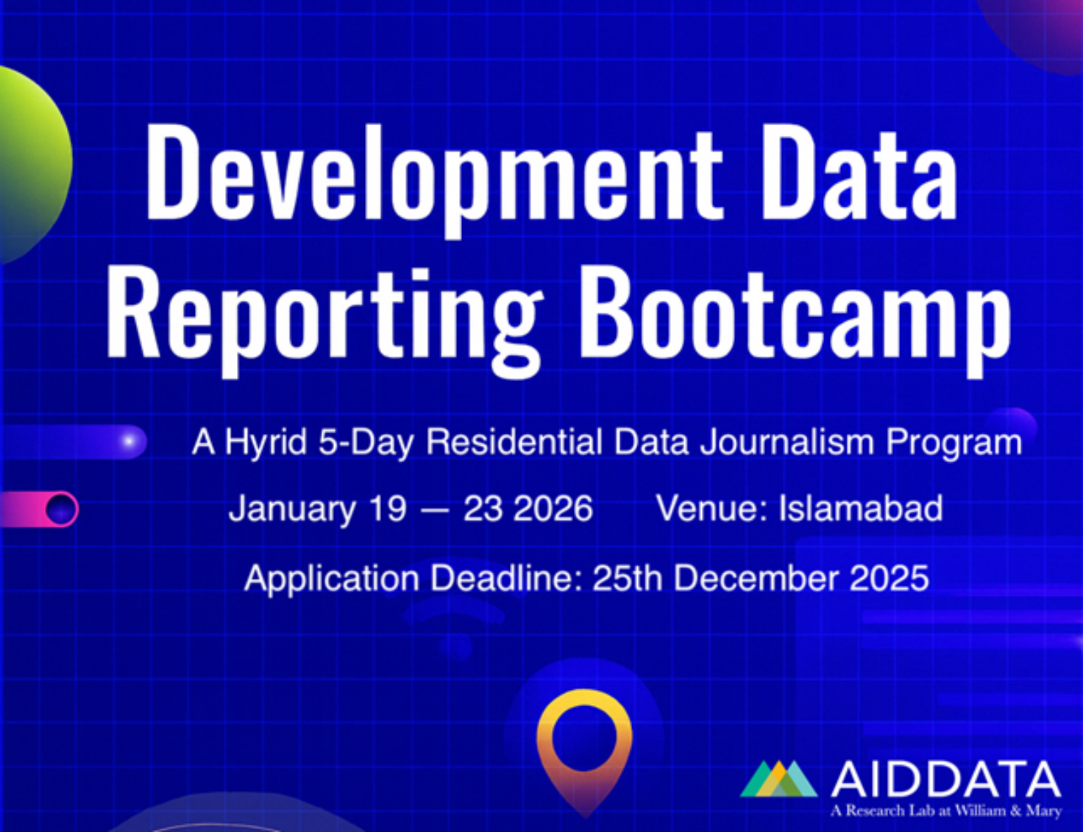 Announcing Development Data Reporting Bootcamp